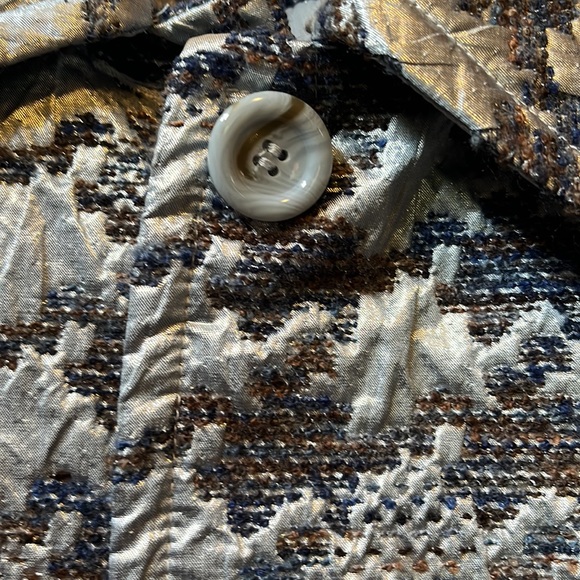 Vintage Metallic houndstooth Coat - Picture 3 of 8